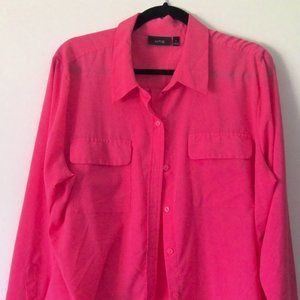 XL Apt 9 Sheer Pink Collared Blouse Mix n Match